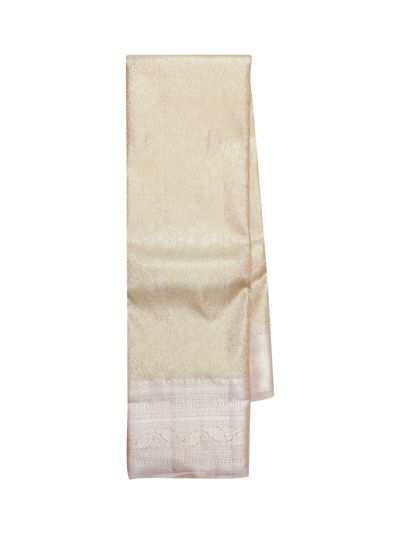 Gracecharm Tissue Soft Silk Floral Jaal Motif with Zari Border Saree