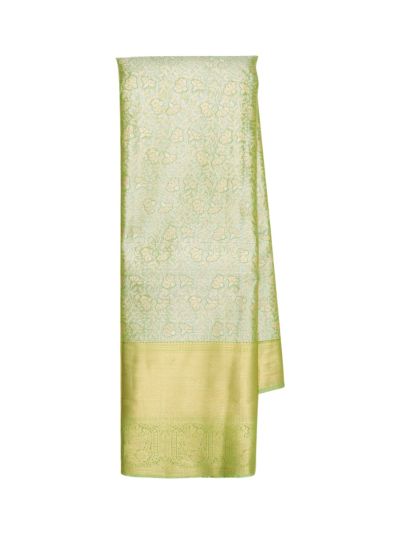 Gracecharm Tissue Soft Silk Floral Vine Jaal Ogee Lattice Pallu Saree