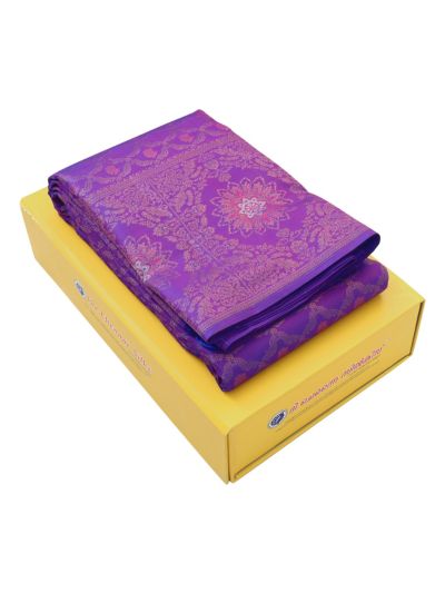 Gracecharm Uppada Silk Floral Leaf Trellis Rosette Border Saree
