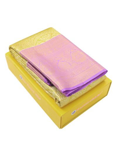 Gracecharm Pure Silk Floral Fan Jaal Diamond Pallu Floral Vine Border Saree