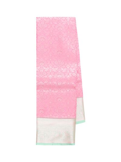 Gracecharm Gift Art Silk Floral Damask Paisley Diamond Pallu Saree