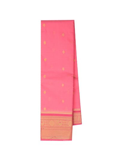 GraceCharm Semi Kora Cotton Twin Butta with Grid Butta Pallu Saree