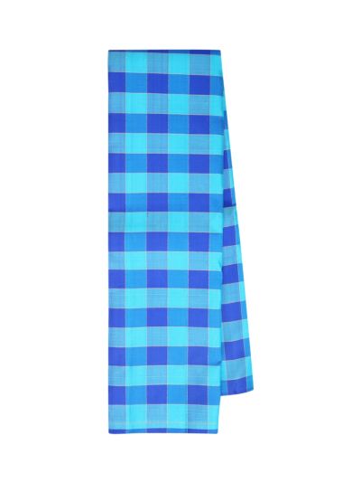 Vivaha Arani Pure Silk Large Check Contrast Windowpane Pallu Saree  