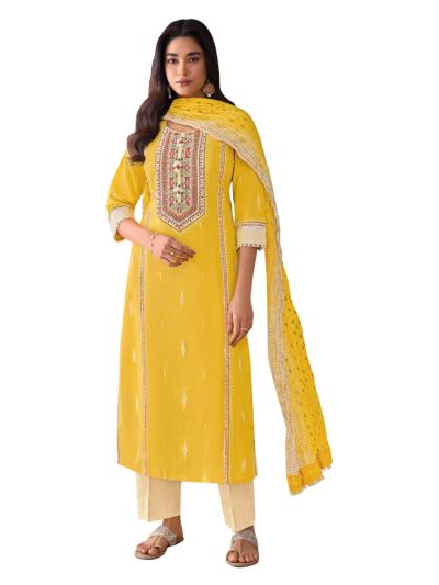 Graceful Muse Readymade Butta Floral Yoke Embroidered Salwar Kameez