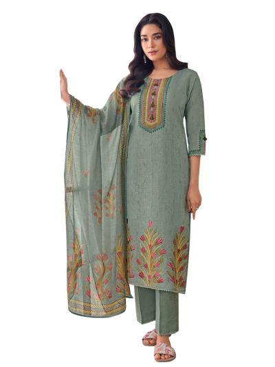 Graceful Muse Readymade Floral Hem Geometric Salwar Kameez