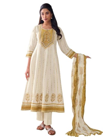 Graceful Muse Readymade Floral Yoke Embroidered Salwar Kameez