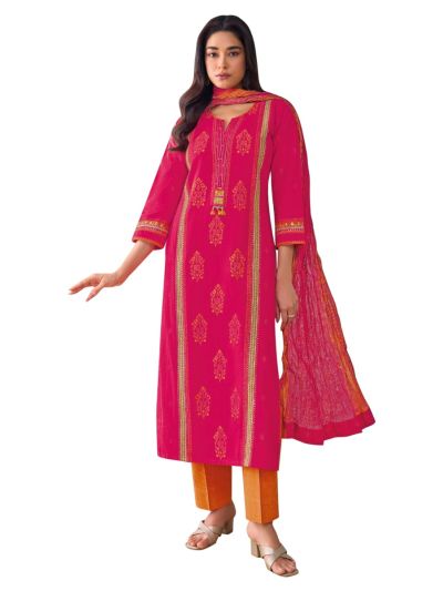 Graceful Muse Readymade Floral Butta Sequin Panel Salwar Kameez
