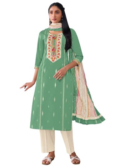 Graceful Muse Readymade Floral Panel Yoke Embroidered Salwar Kameez