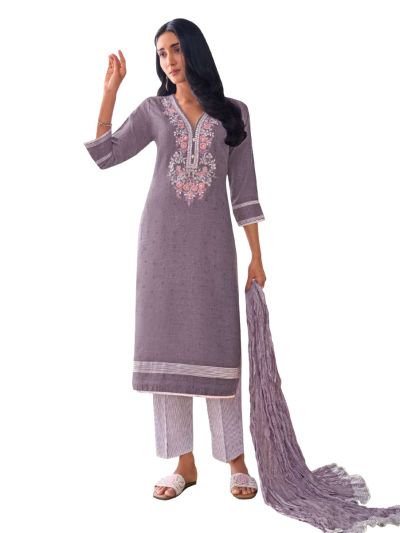 Graceful Muse Readymade Floral Bird Panel Yoke Embroidered Salwar Kameez