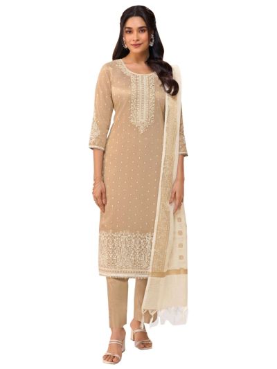 Graceful Muse Readymade Polka Butta Round Neck Embroidered Salwar Kameez