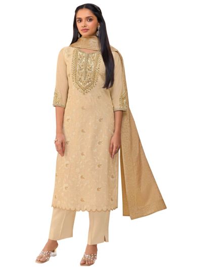 Graceful Muse Readymade Floral Round Neck Embroidered Salwar Kameez