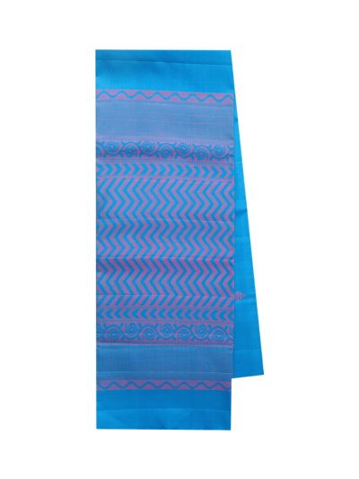 Gracecharm Pure Soft Silk Floral Diamond Butta Chevron Pallu Saree