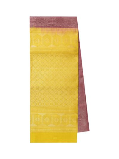 Gracecharm Pure Soft Silk Geometric Cube Diamond Pallu Saree
