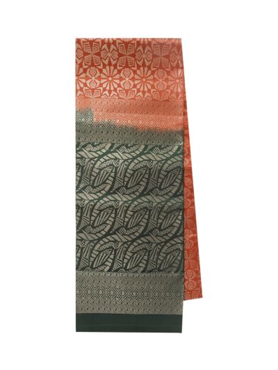 Gracecharm Pure Soft Silk Geometric Star Butta Leaf Zari Pallu Saree
