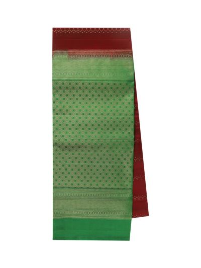 Gracecharm Pure Soft Silk Zigzag Zari Contrast Pallu Saree