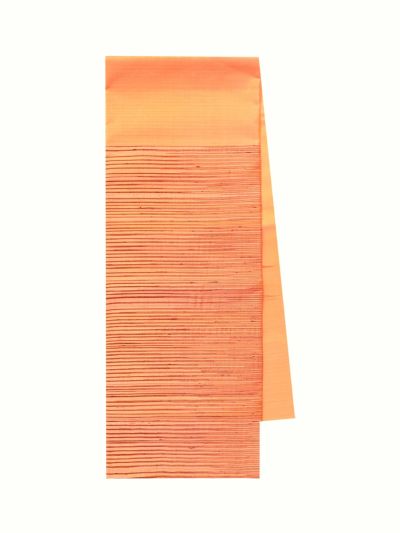 Gracecharm Pure Soft Silk Temple Zigzag Border Striped Pallu Saree