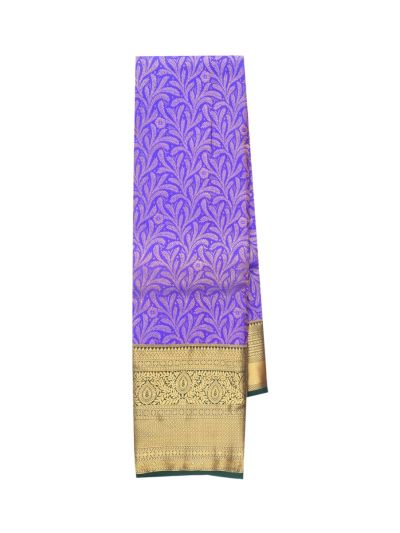 Gracecharm Silk Leafy Vine Jacquard with Diamond Zari Pallu Saree