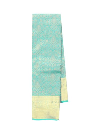 Gracecharm Silk Floral Diamond Jaal Jacquard with Geometric Jaal Zari Pallu Saree
