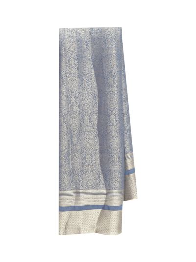 Gracecharm Fancy Chiffon Geometric Medallion Jaal with Geometric Pallu Saree