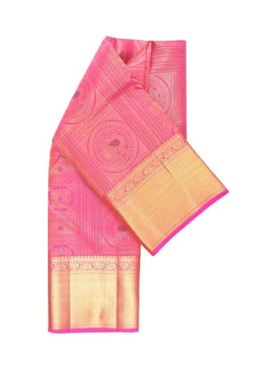 Vivaha Kanchipuram Pure Silk Annapakshi Medallion Jacquard with Paisley Zari Pallu Saree