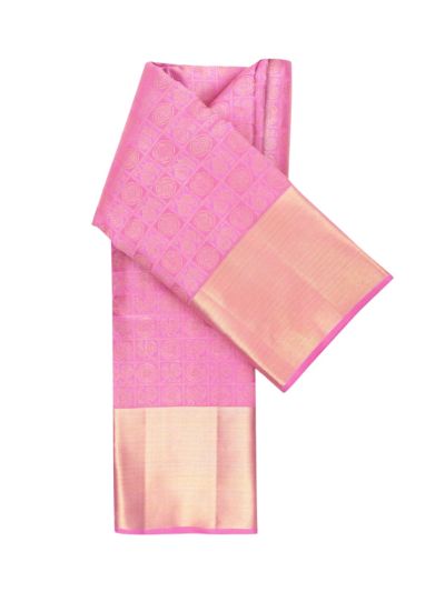 Vivaha Kanchipuram Pure Silk Annapakshi Chakra Grid with Geometric Pallu Saree