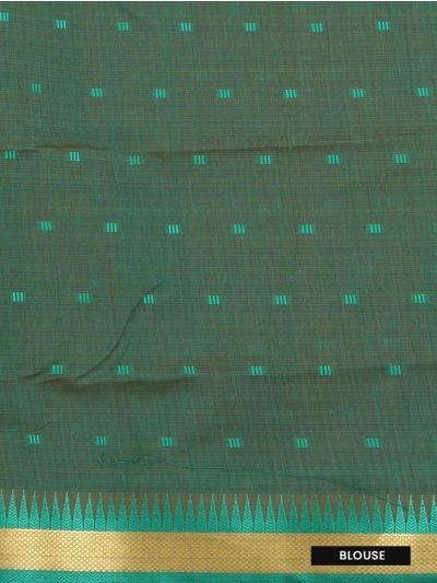 Gracecharm Chettinad Cotton Small Butta with Contrast Pallu Saree