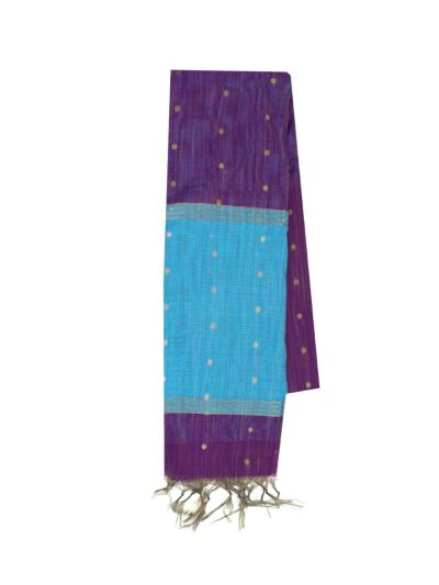 Gracecharm Chettinad Cotton Small Butta with Contrast Pallu Saree