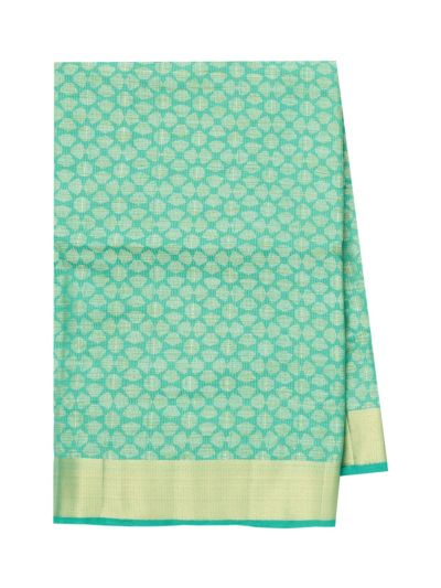 Gracecharm Semi Jute Geometric Oval Mesh with Geometric Panel Pallu Saree