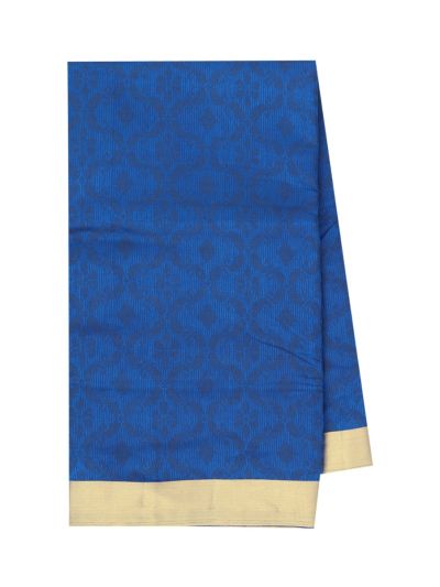 Gracecharm Semi Jute Geometric Floral Lattice with Stripe Panel Pallu Saree