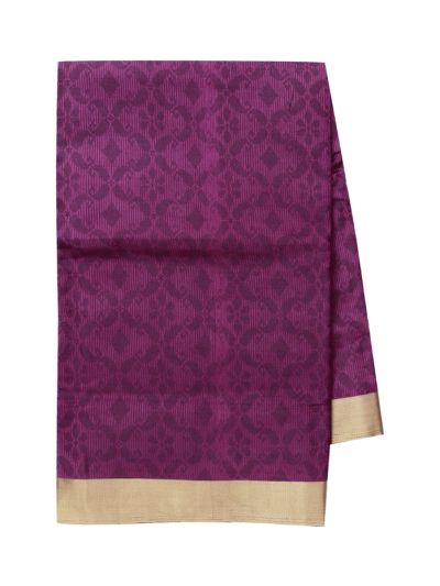 Gracecharm Semi Jute Floral Diamond Lattice with Geometric Jaal Pallu Saree