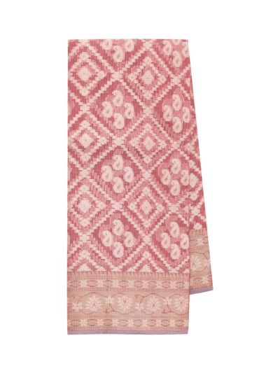 BlossomEase Elegant Super Netted Paisley Geometric Floral Border Saree