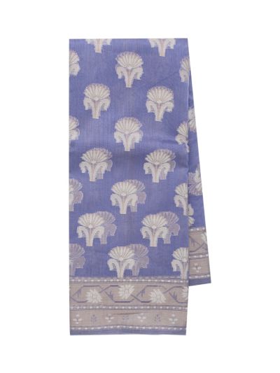 Gracecharm Super Net Floral Butta with Floral Vine Stripe Pallu Saree