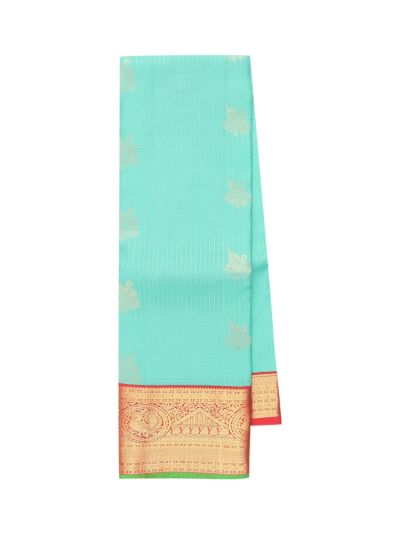 Gracecharm Silk Check Butta with Diamond Lattice Pallu Saree