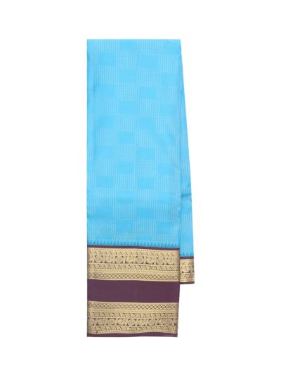 Gracecharm Silk Geometric Check with Diamond Lattice Pallu Saree