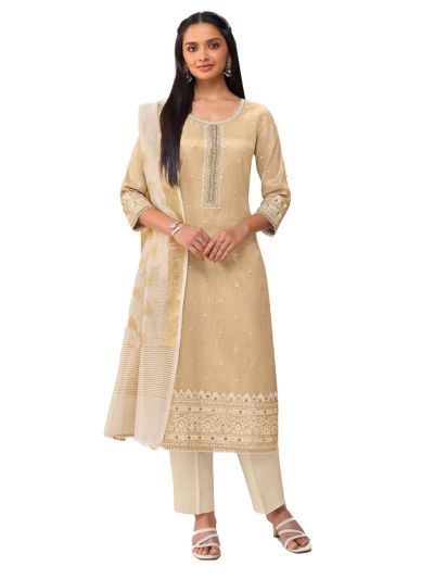 Graceful Muse Readymade Floral Butta Yoke Embroidered Salwar Kameez