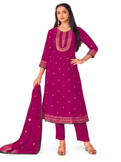 Graceful Muse Readymade Diamond Butta U-Yoke Embroidered Salwar Kameez