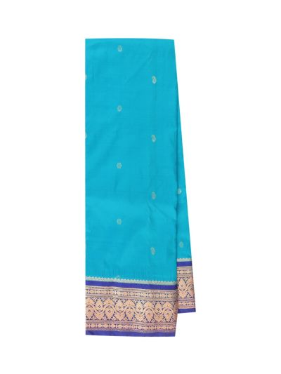 Bharatanatyam Silk Paisley Butta with Floral Paisley Jaal Pallu Saree