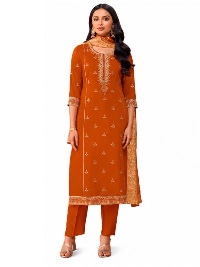 Graceful Muse Readymade Floral Butta Slit Neck Embroidered Salwar Kameez