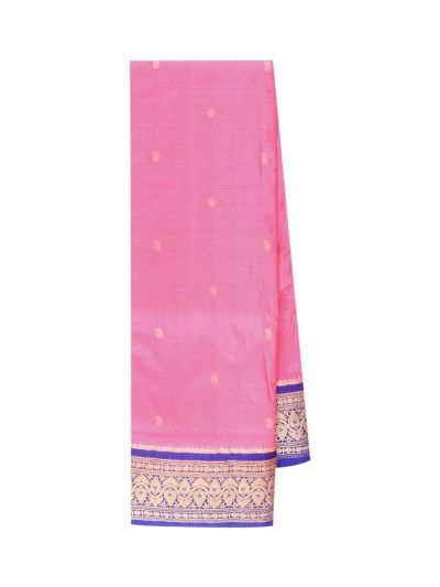 Bharatanatyam Silk Paisley Butta with Floral Paisley Jaal Pallu Saree