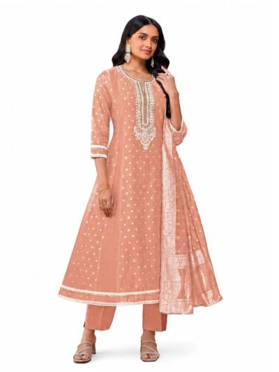 Graceful Muse Readymade Floral Butta Ornate Yoke Embroidered Salwar Kameez