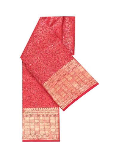Vivaha Kanchipuram Pure Silk Floral Jaal with Elephant Annapakshi Pallu Saree