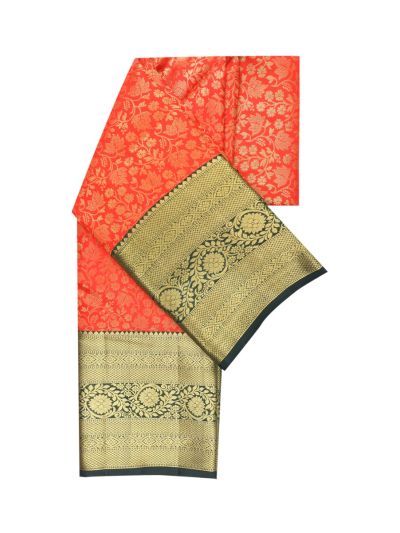 Vivaha Kanchipuram Pure Silk Floral Vine Jaal with Contrast Pallu Saree