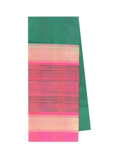 Gracecharm Pure Soft Silk Plain with Striped Pallu Saree
