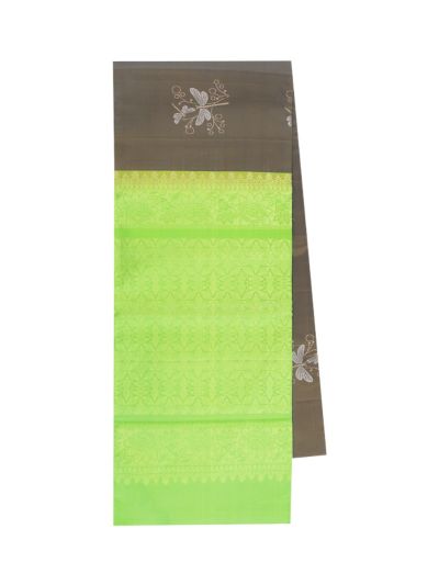 Gracecharm Pure Soft Silk Dragonfly Butta with Geometric Floral Jaal Pallu Saree