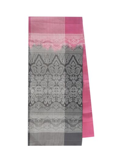 Gracecharm Pure Soft Silk Stripe and Butta with Floral Arch Jaal Pallu Saree