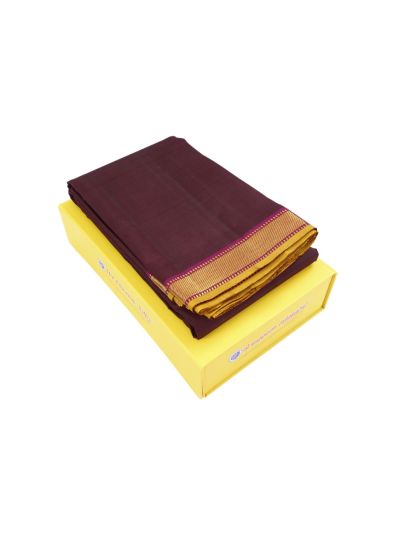 Vivaha Pure Silk Plain Body with Zari Stripe Pallu Saree