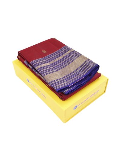 Vivaha Pure Silk Zari Butta with Contrast Zari Border Saree