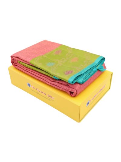 Vivaha Goddess Kanchipuram Pure Silk Diamond Brocade with Floral Vine Jaal Pallu Saree