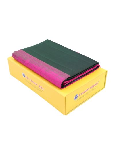 Gracecharm Pure Soft Silk Plain Body with Fine Zari Line Pallu Saree