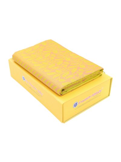 Gracecharm Pure Soft Silk Floral Butta with Leaf Jaal Pallu Saree
